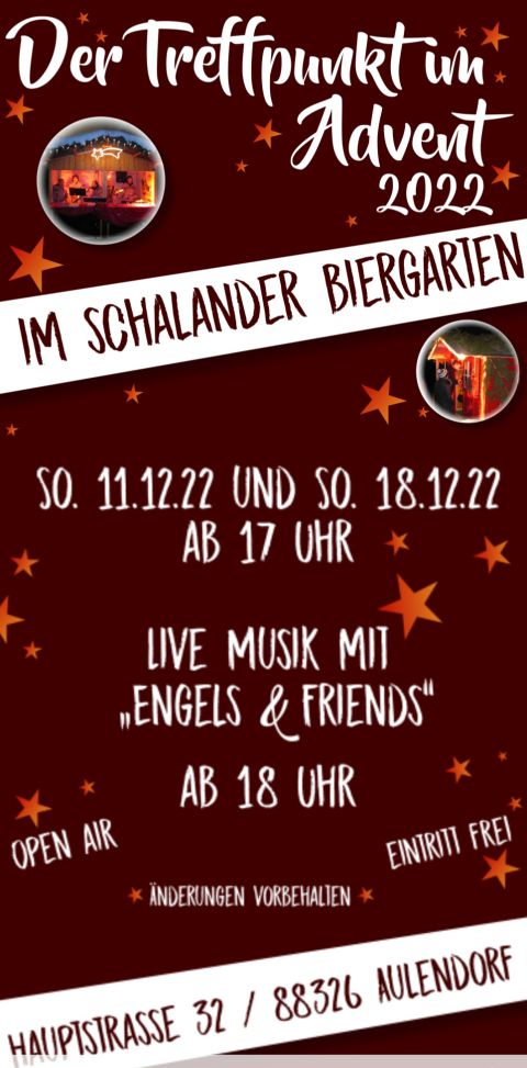 Treffpunkt im Advent im Schalander-Biergarten!