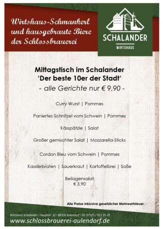 Mittagstisch im Schalander!